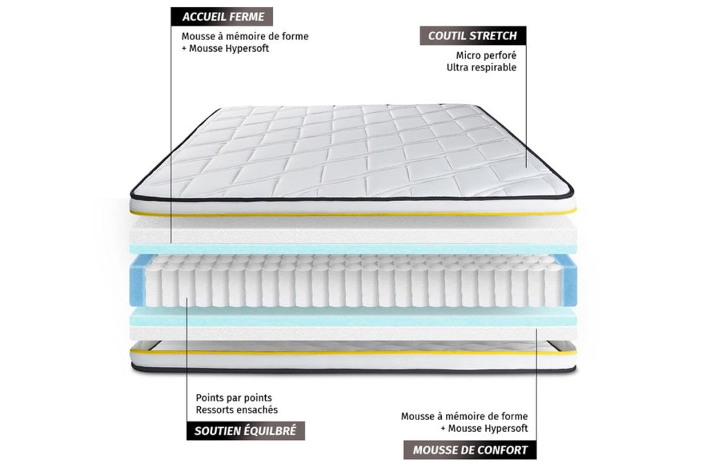 Materasso FLEXY 70x220cm - Spessore : 22cm - Híbrido - Rigido
