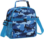 Zaino termico per bambini piccoli, borsa pranzo 8,5L doppia borsa pranzo zaino per bambini ragazzi ragazze scuola asilo nido picnic, oceano squali