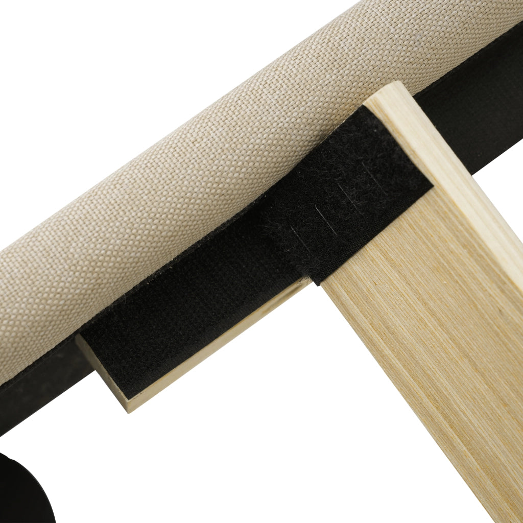 DESMIU Letto Imbottito Letto Matrimoniale con LED Regolabile e Testiera Regolabile 140 × 200 cm, Senza Materasso, Beige