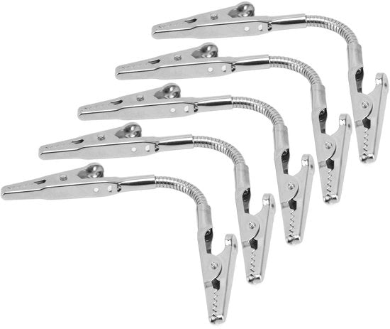 Fotoclips a doppia faccia 5 pezzi - clip metallica - supporti per foto - attività DIY - metallo robusto - supporti per foto