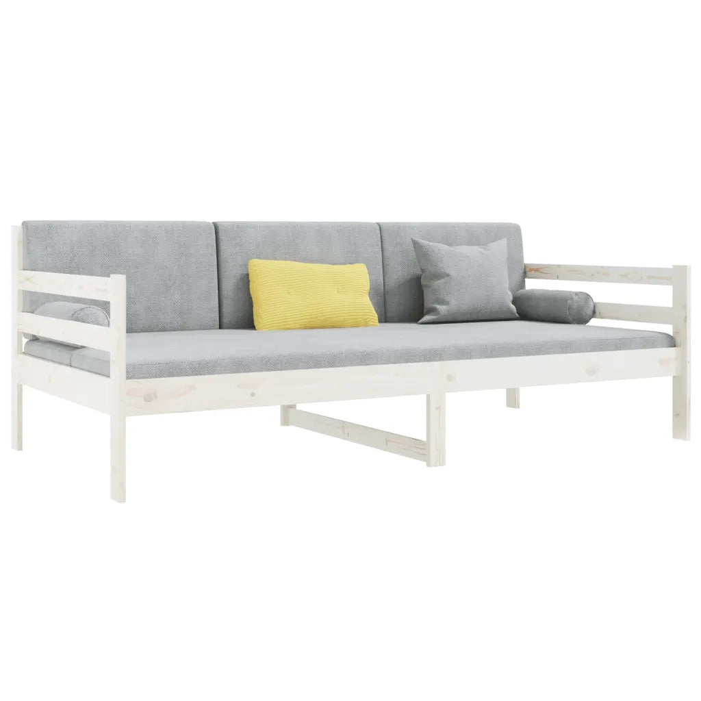 Letto singolo | Letto per adulti | Dormeuse senza Materasso Bianca 80x200 cm Legno Massello Pino