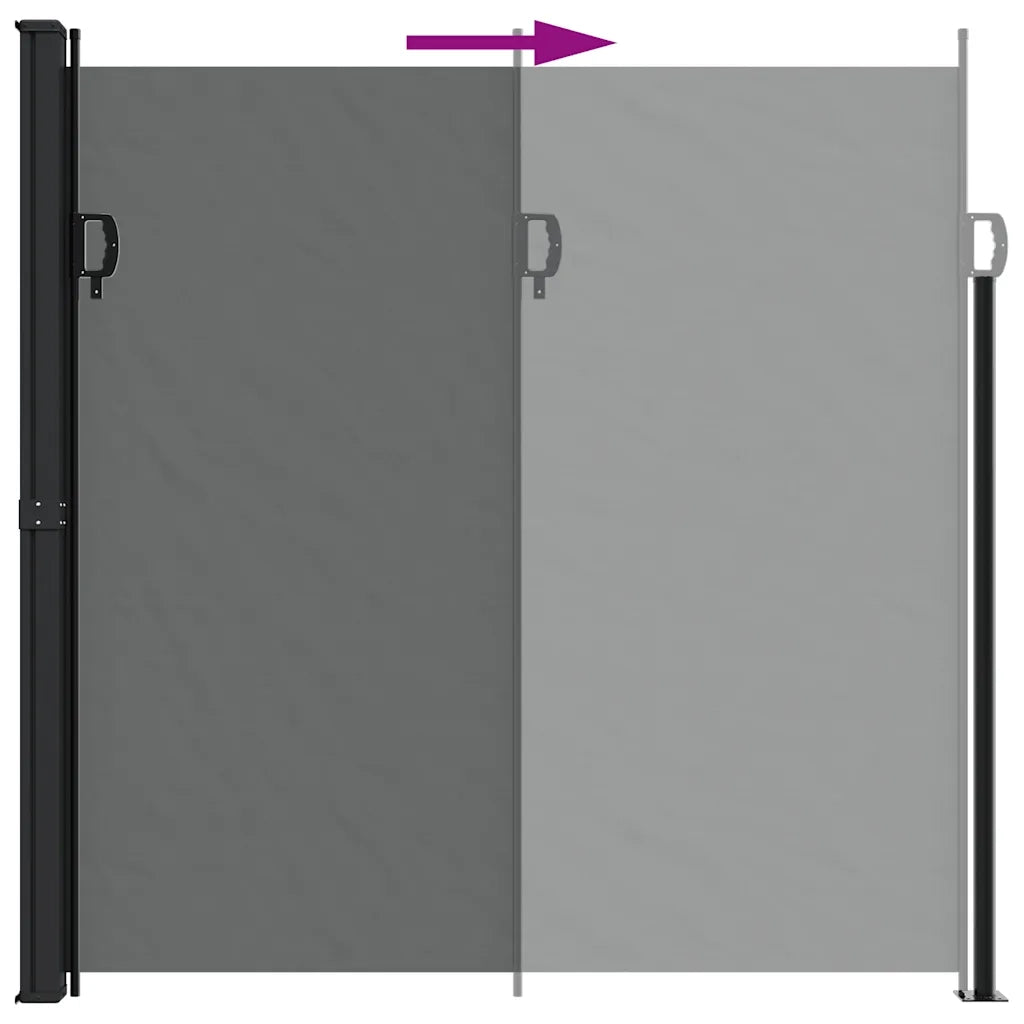 Tenda da Sole | Tenda parasole Laterale Retrattile Antracite 200x600 cm