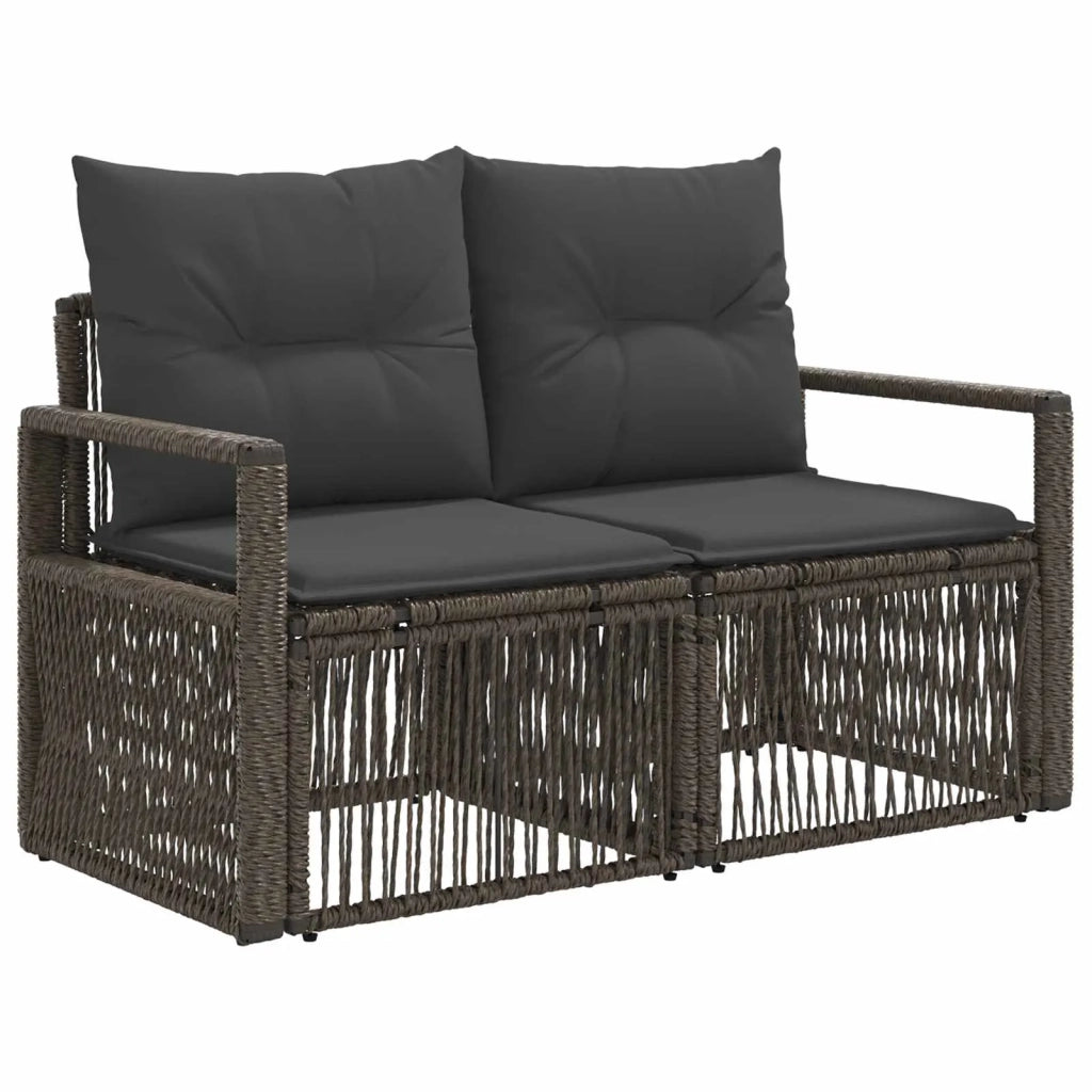 Set Divano da Giardino 8 pz 8-Numero di posti Grigio polyrattan 3435905