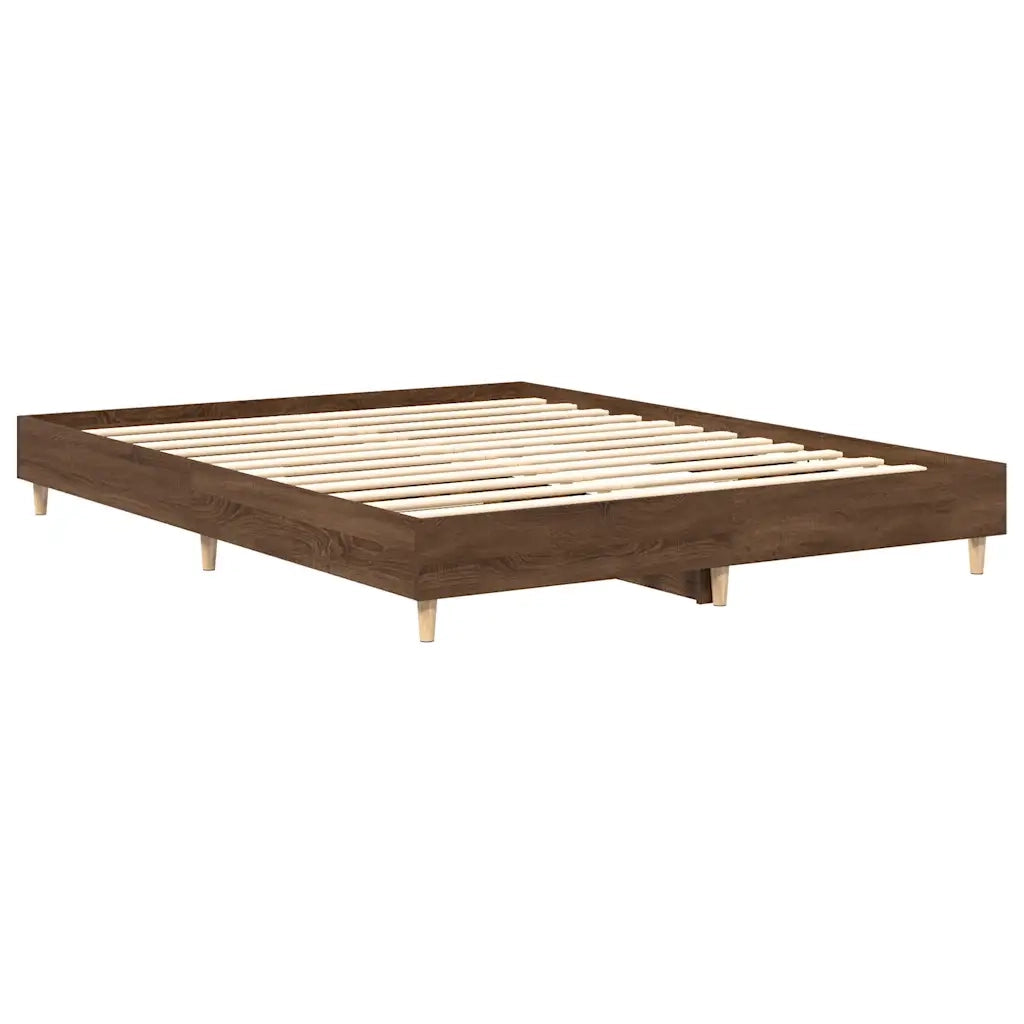 Giroletto senza Materasso-Struttura Letto Rovere Marrone 100x200 cm Truciolato 207727