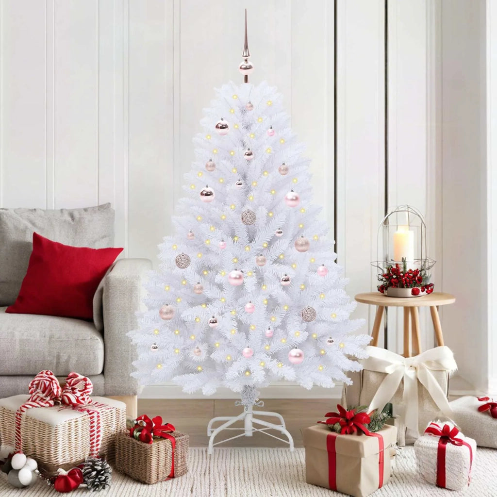 Albero di Natale Artificiale con Rami Pieghevoli Bianco 150 cm 3426587