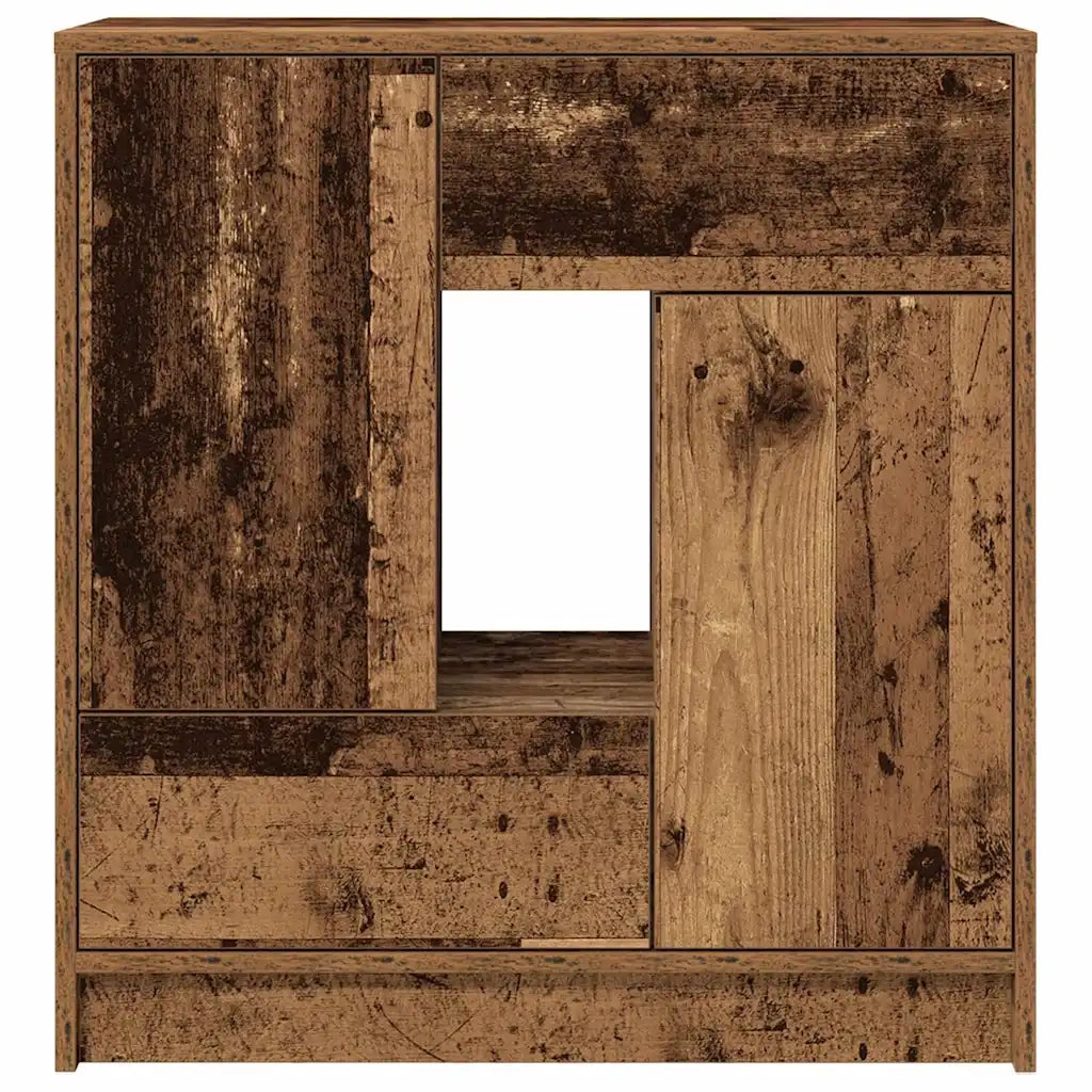 Credenza con Cassetti e Ante-Buffet-Armadio da cucina Legno Antico 70,5x34x74,5 cm