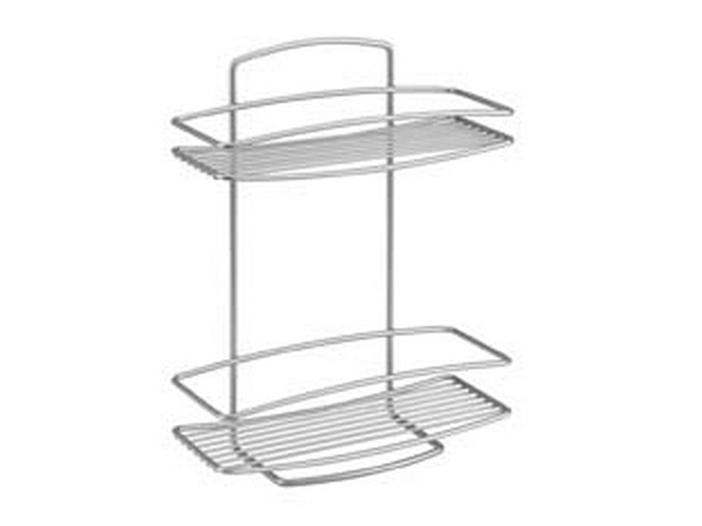 1pz mensola rettangolare a 2 piani serie onda - cm.26x11x35 cod:ferx.fer324342