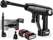 Kit di Pulizia a Pressione Alta per Auto con Set di Accessori Completo Incluso 2 Batterie