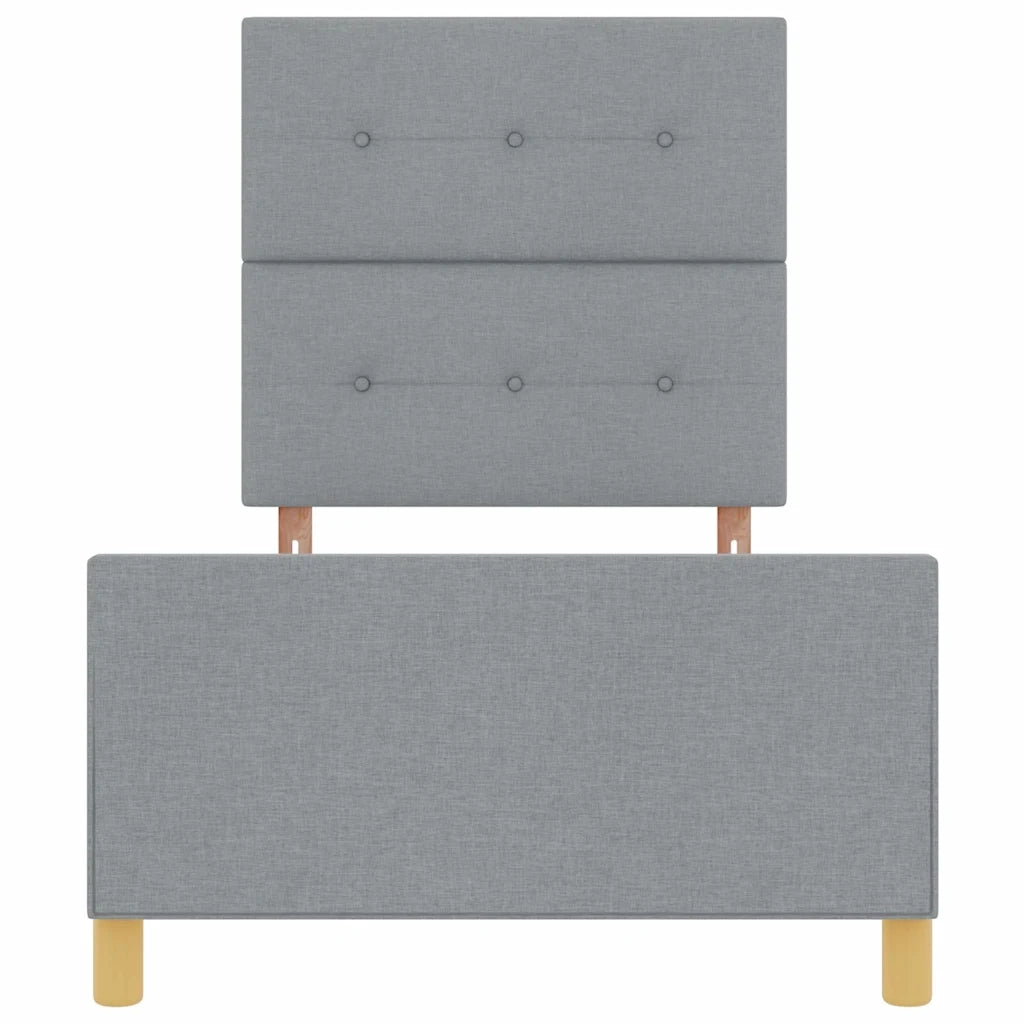 Struttura del letto Grigio chiaro 90 x 200 cm Tessuto 3344697