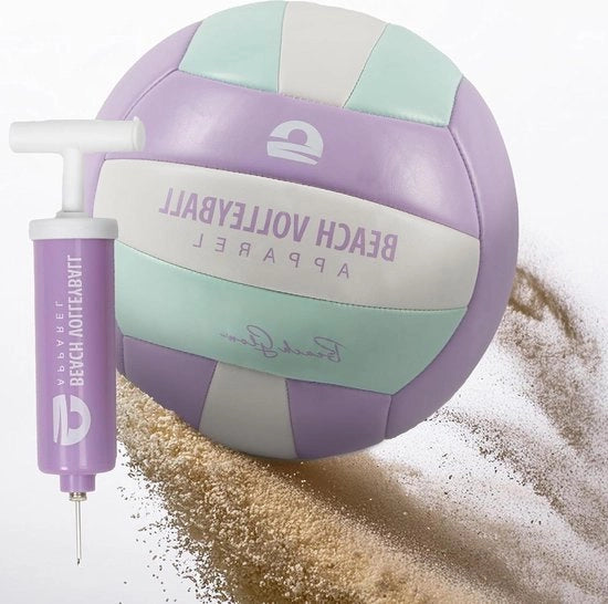 Beach volley con pompa di pallone - pelle PU morbida - misura ufficiale 5 - impermeabile - sport esterno per sabbia sport per spiaggia