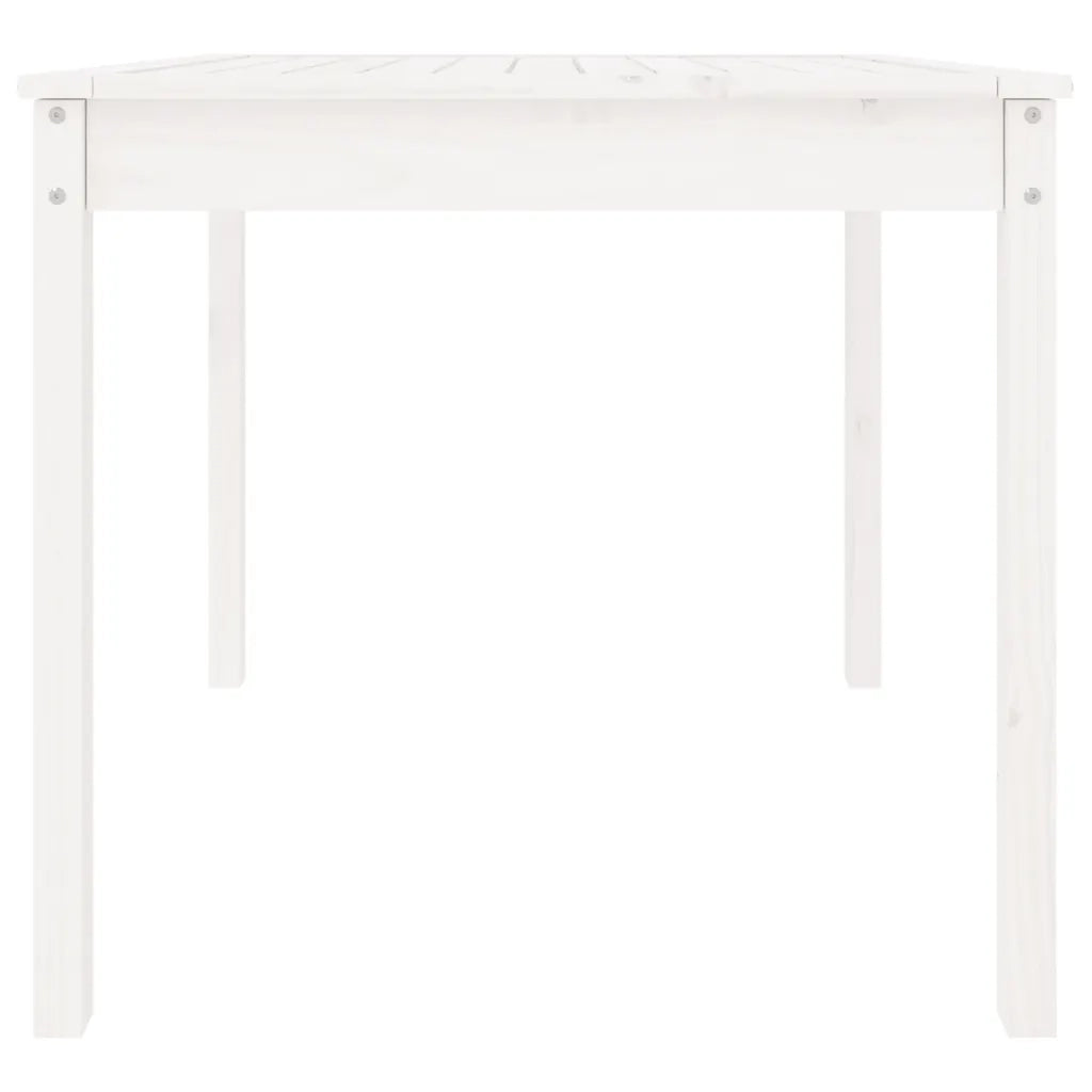 Tavolo da Giardino Bianco 82,5x82,5x76cm Legno Massello di Pino 823963
