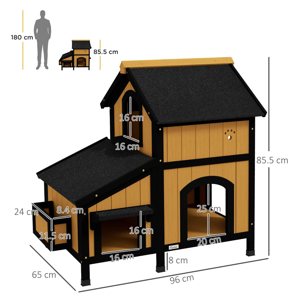 CASA PER GATTI 96x65x85,5 cm Legno Giallo