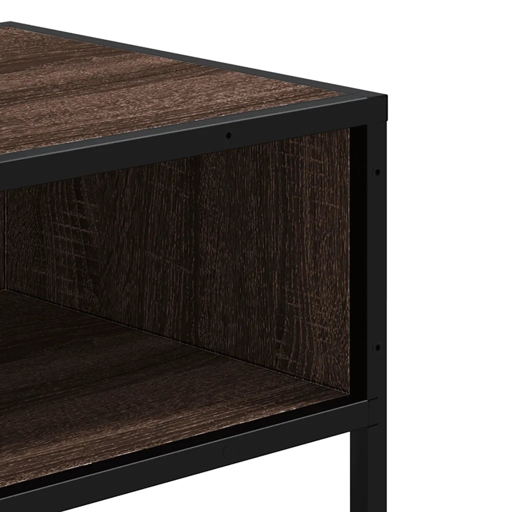 Tavolo Consolle Rovere Marrone 90x35x80 cm Legno Multistrato 849173