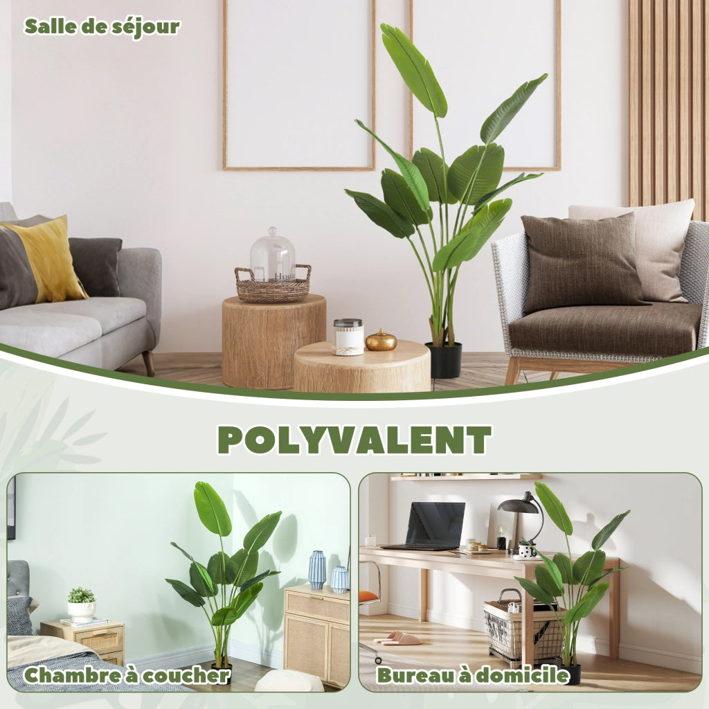 Pianta artificiale da interno 160 cm ¨C Xylo ¨C verde con vaso in plastica