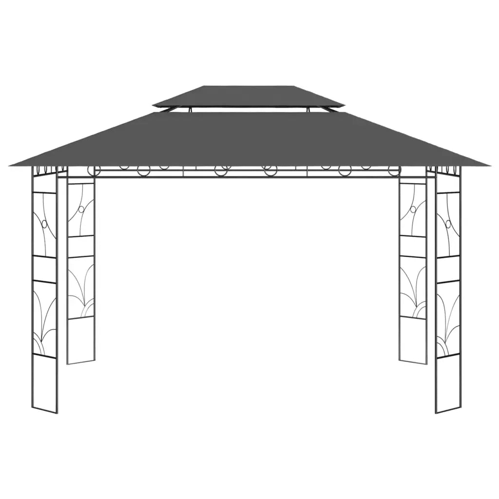 Gazebo | Pergolato 4x3x2,7 m Antracite 160 g/m2