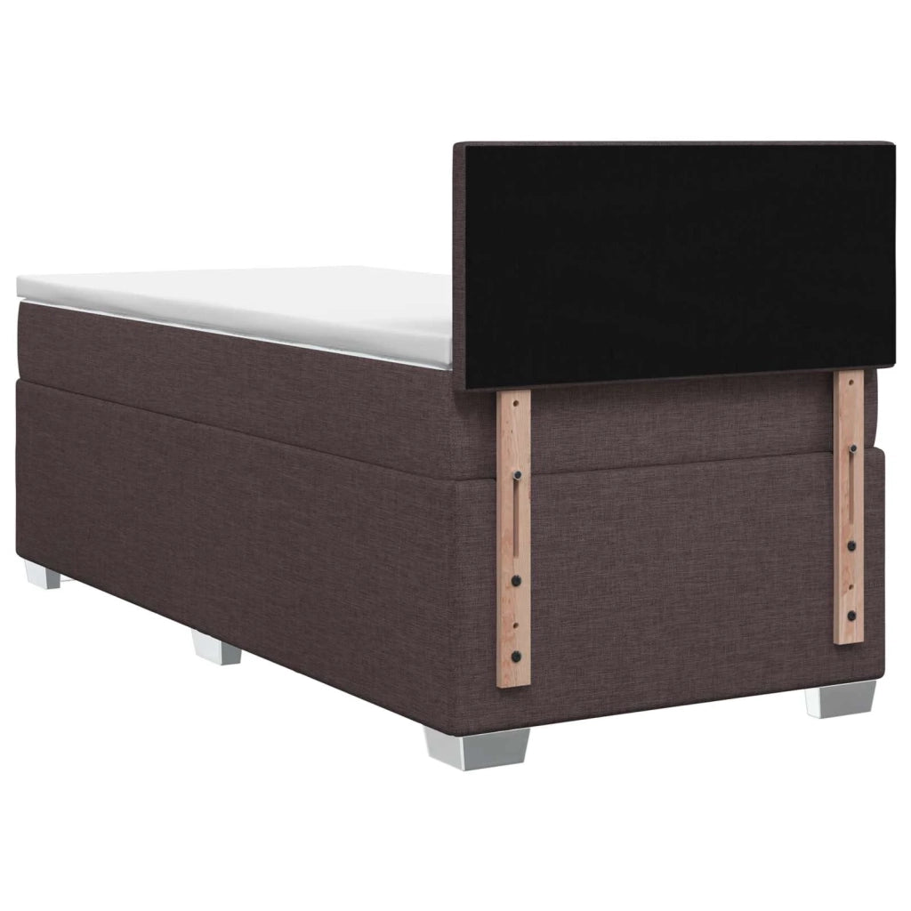 Letto con Box Spring, Materasso e LED Marrone Scuro 90 x 190 cm 3451836