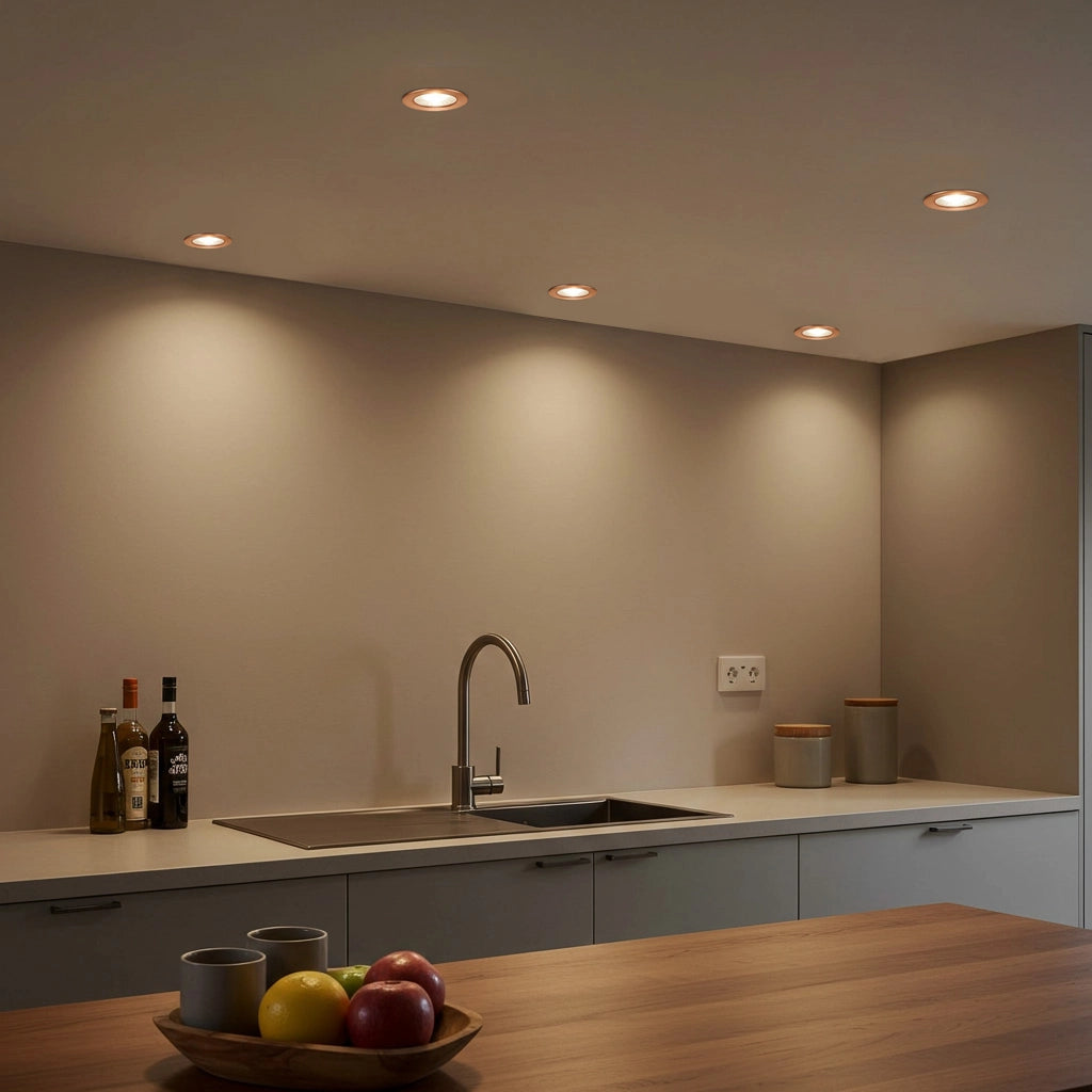 Faretto ad incasso portafaretto rame tondo foro 70mm moderno orientabile supporto lampade GU10 GU5.3 RAME