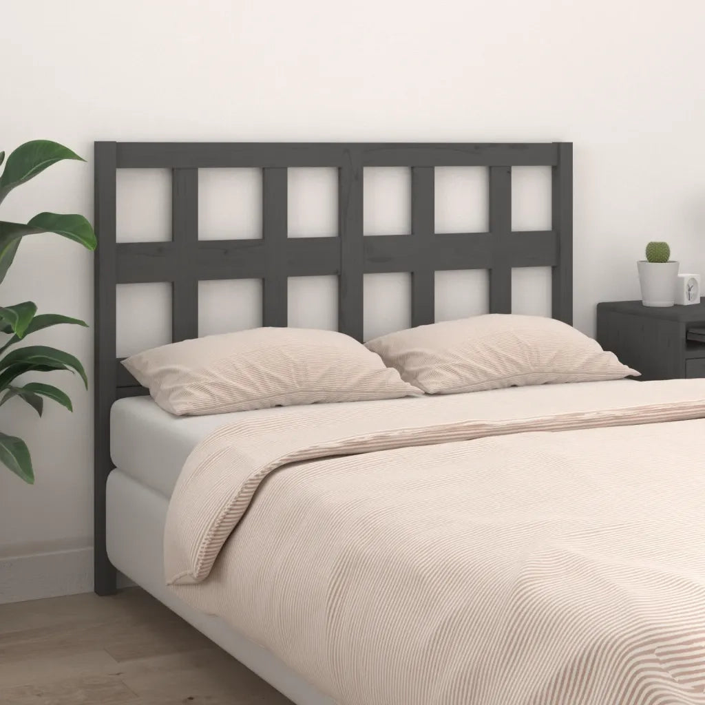 Testiera | Testata per Letto Grigia 205,5x4x100 cm Legno Massello di Pino