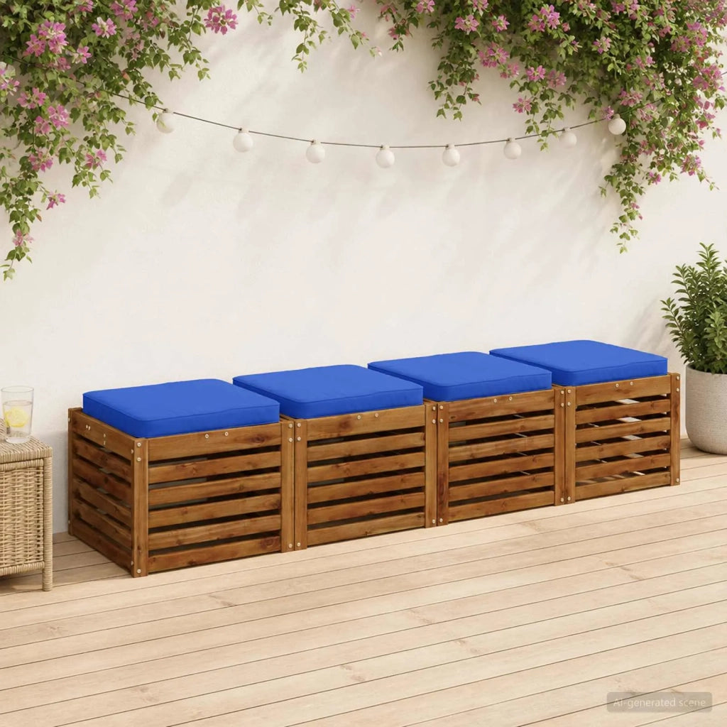 Cuscini per Sedia in 4 Pezzi VUGHT 4 pcs 100% Poliestere 946254