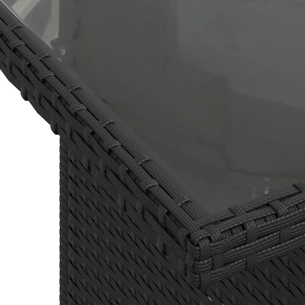 Set Divani da Giardino con Cuscini 7pz Nero Polyrattan 3269185