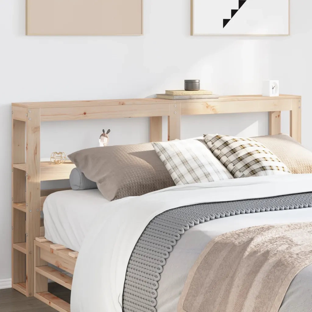 Testiera con Ripiani-Testata contenitore 160 cm in Legno Massello di Pino 761108