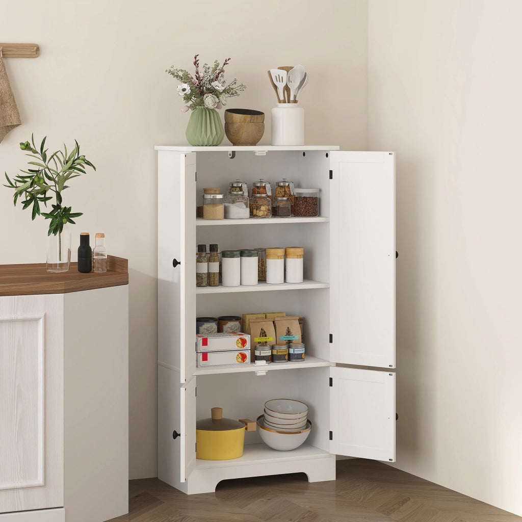 Mobile Credenza 4 Ante ¨C Xylo ¨C Bianco con 2 Armadietti e Ripiano Regolabile 58x30x123