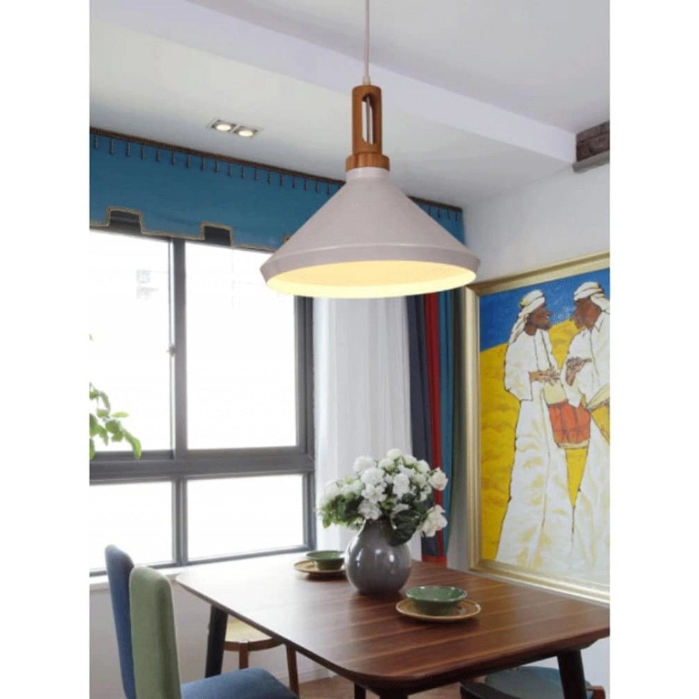 Trade Shop - Lampadario A Sospensione Stile Industriale Lampada Pendente E27 Nero Bianco A92 - Bianco