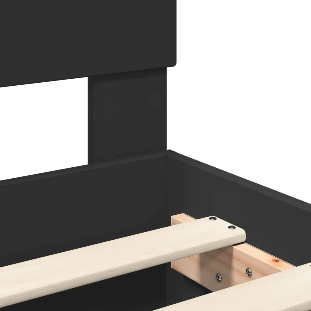 Struttura del letto Nero 135 x 190 cm Legno multistrato 3408376