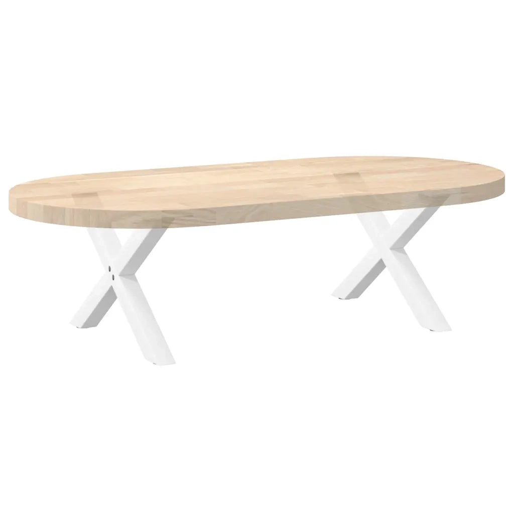 Gambe per Tavolino da Caff¨¨ a Forma di X 2 pz | Piede del tavolo Bianche 60x(30-31) cm Acciaio
