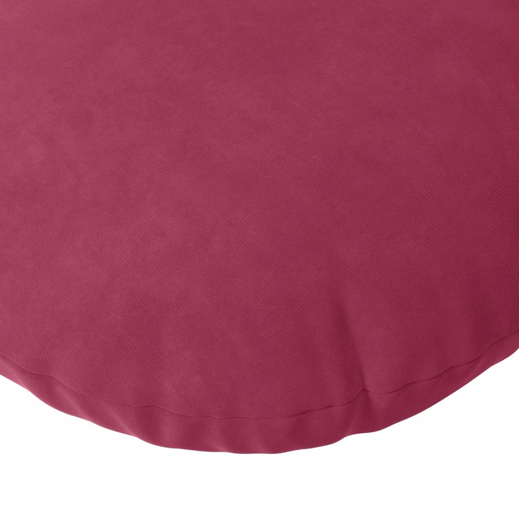 Cuscini per Seduta 2 pcs Rosso Vino Ø60 x 21 cm Velluto 42014216