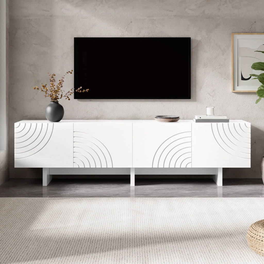 MOBILE TV 170x35x50 cm 4 ante bianco MDF e PB