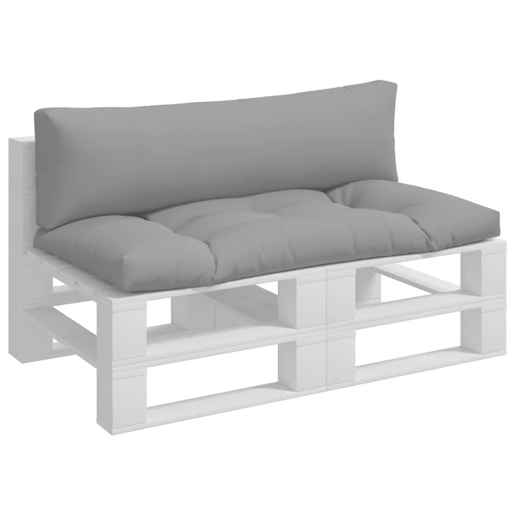 Cuscini per Pallet 2 pz Grigi in Tessuto 360923