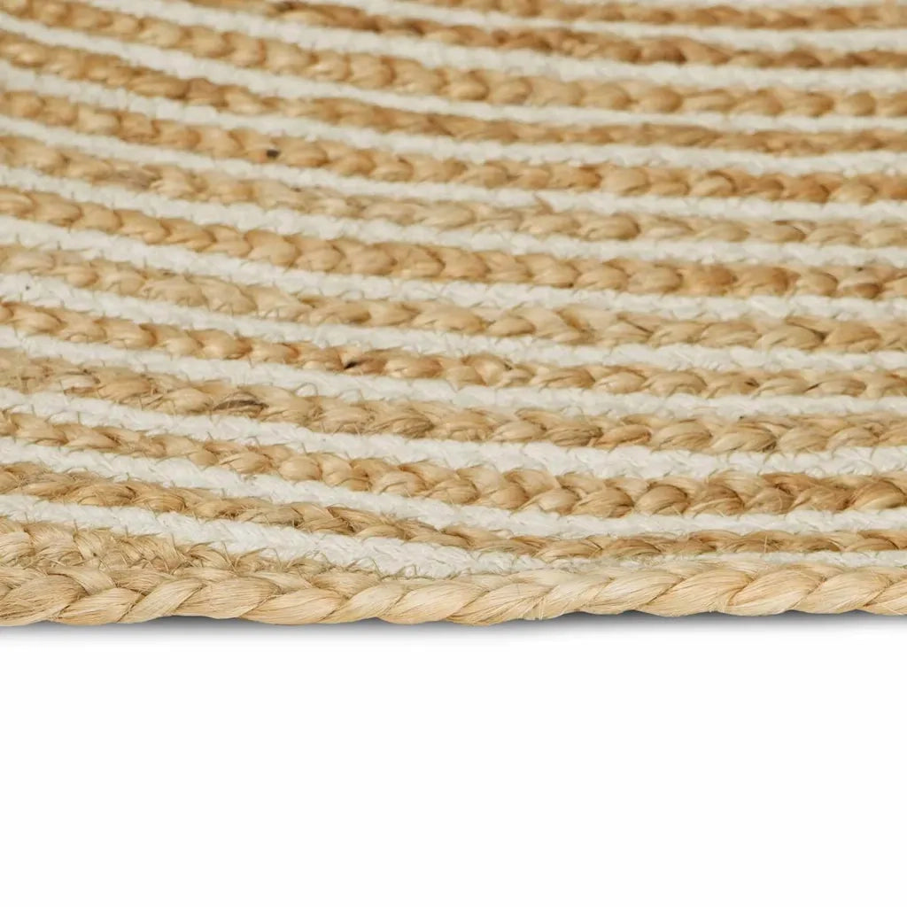 Tappeto Naturale e Bianco 200 x 290 cm Juta