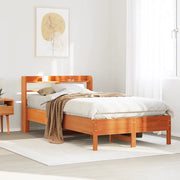 Letto senza Materasso-Struttura Letto Marrone Cera 100x200 cm in Legno di Pino 162634