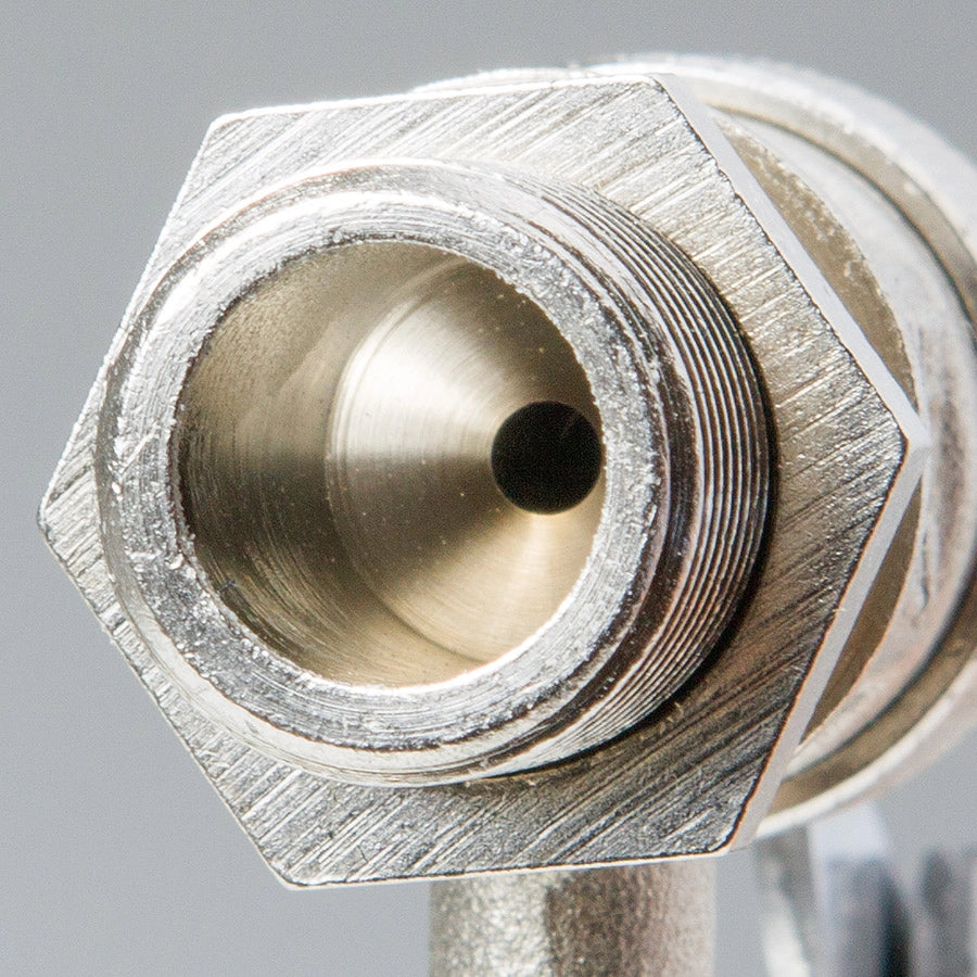 Galleggiante silenzioso in ottone stampato, asta regolabile, cappuccio nylon, filetto corto, tipo T  3/8" F.A.R.G.