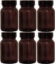 Set di vetro di apotecario, 6 pezzi, contenitore con cappuccio a vite e etichette (6 x 250 ml)