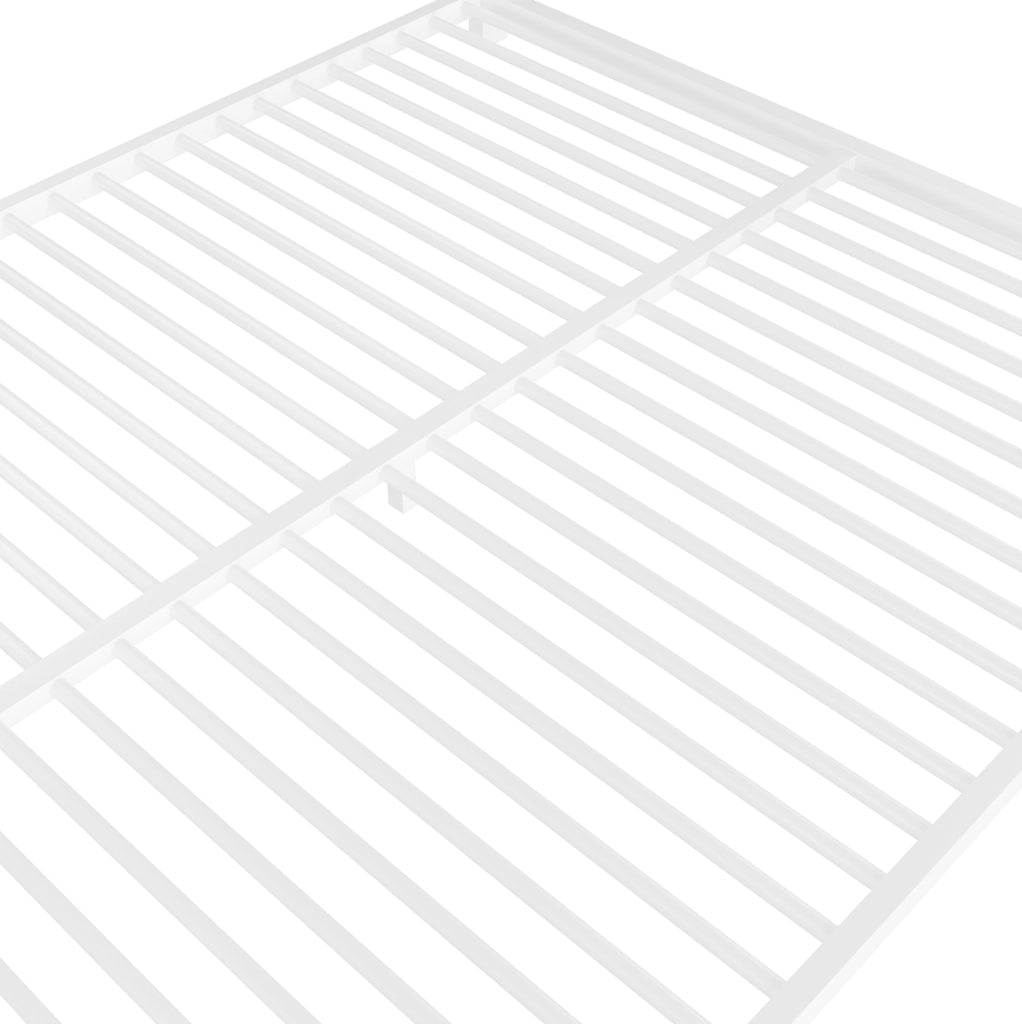 Letto a castello in metallo 90x200 cm / 140x200 cm con scala e sponde bianco