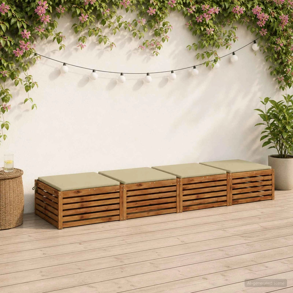 Cuscini per Sedia in 4 Pezzi SOEST 4 pz 100% Poliestere 944762