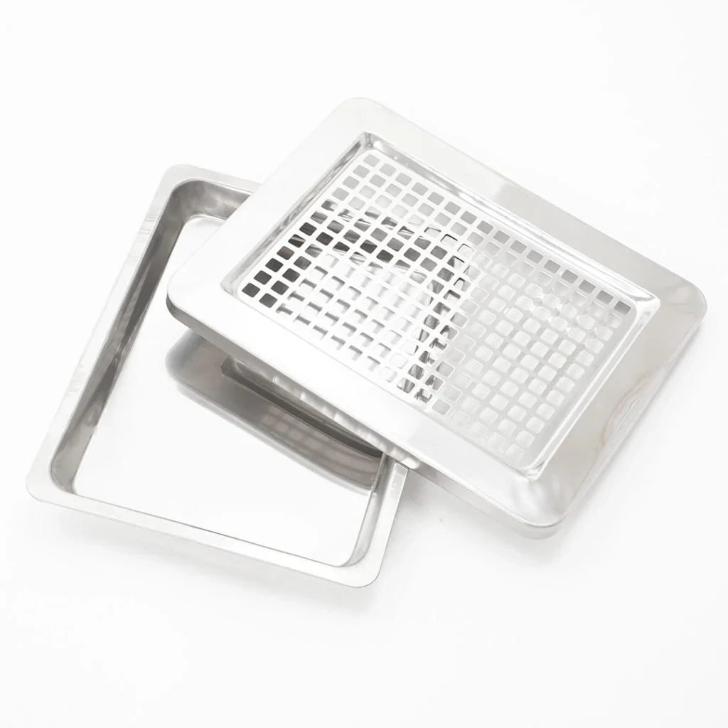 Portacenere e gettacarte rettangolare - Silver