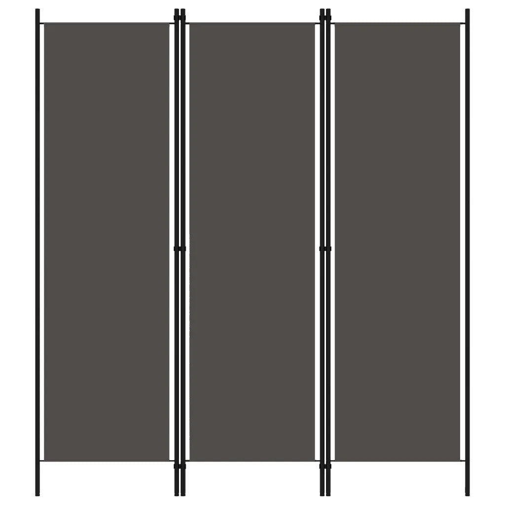 Paravento a 3 Pannelli Antracite 150x180 cm 320717