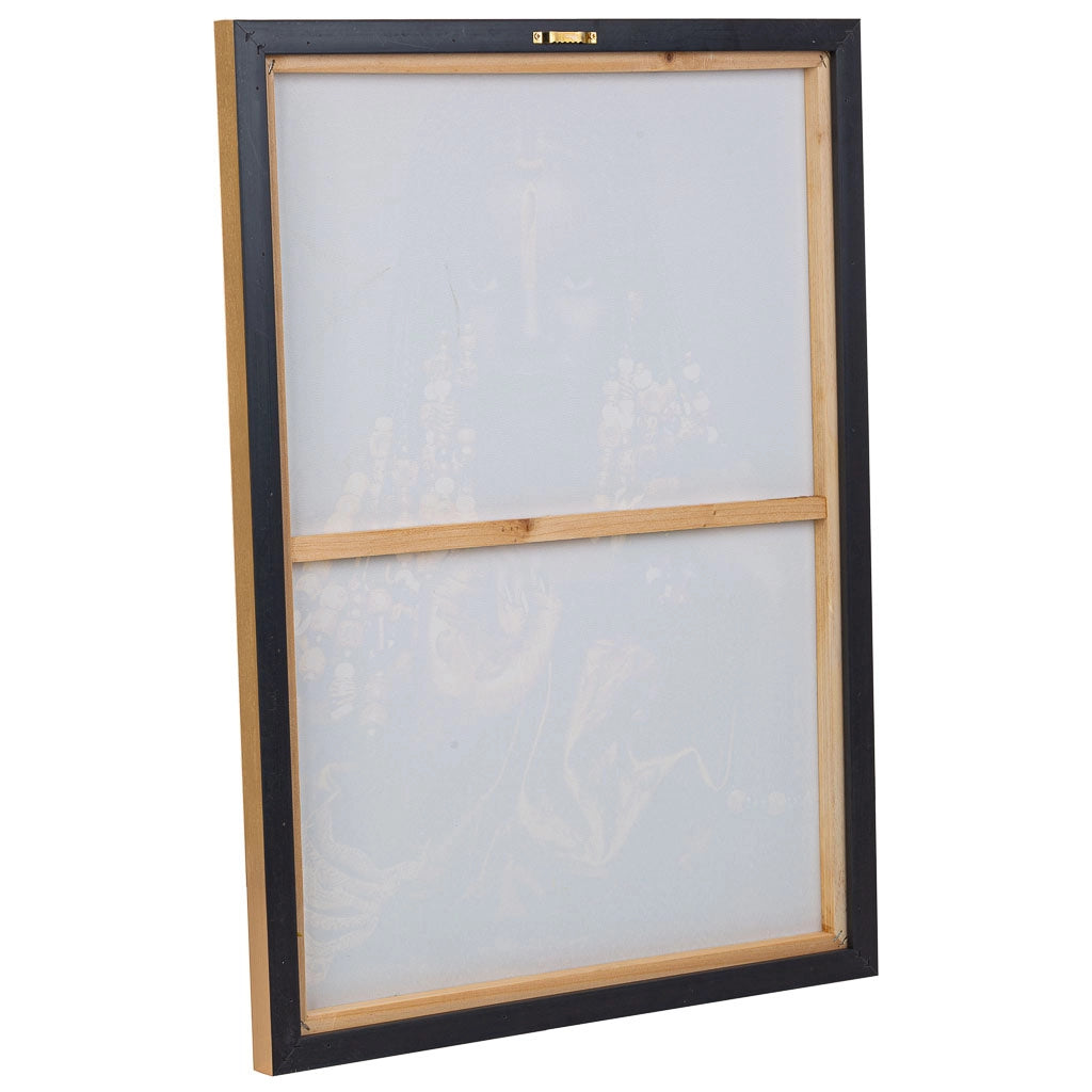 Quadro dipinto a mano con rilievo nero 52,5 x 72,5 x 3h cm