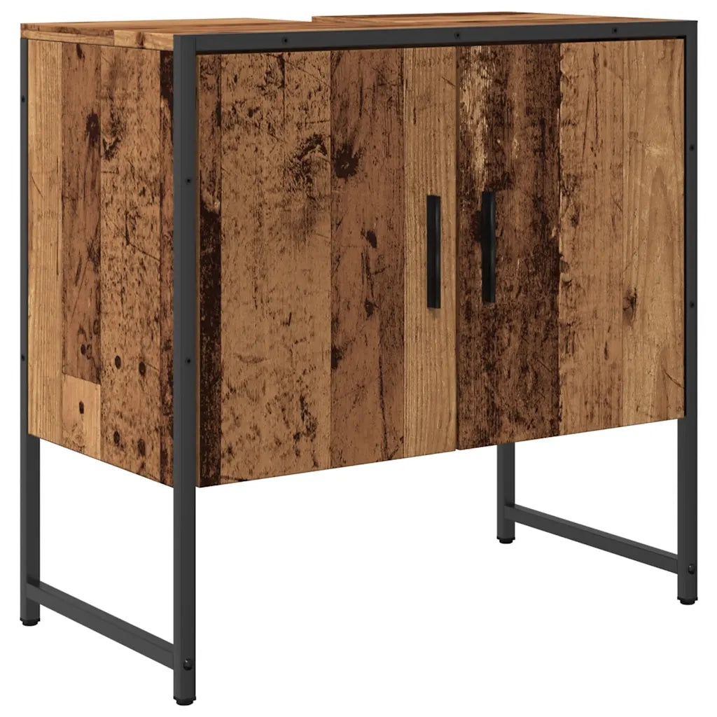 Mobile Lavabo Bagno-Armadietto da bagno Legno Antico 60x33x60 cm Legno Multistrato 934421