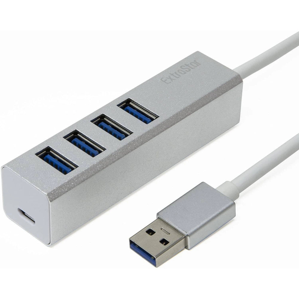 Trade Shop - Ciabatta Usb Multipresa Hub Con 4 Porte Usb 3.0 + Micro Usb Per Pc E Laptop -