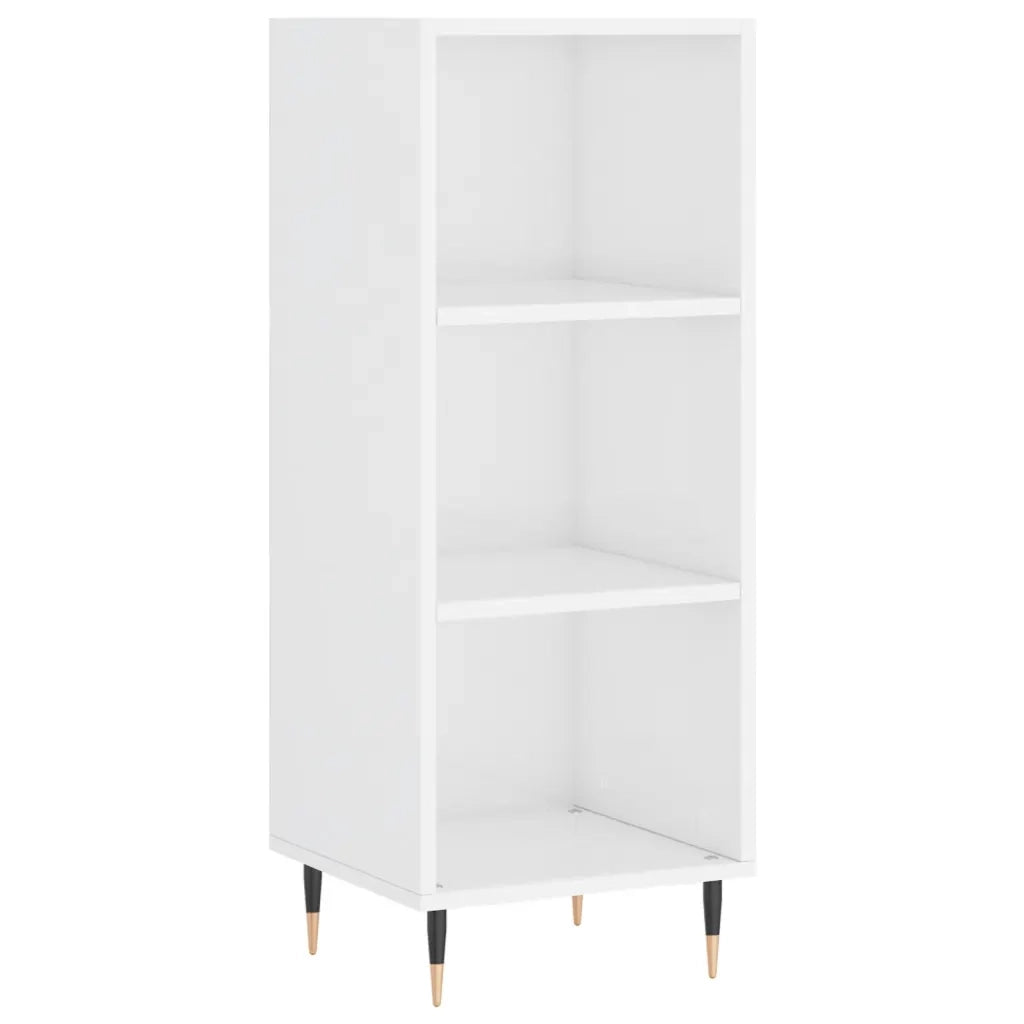 Credenza Bianco Lucido 34,5x32,5x90 cm in Legno Multistrato 828710