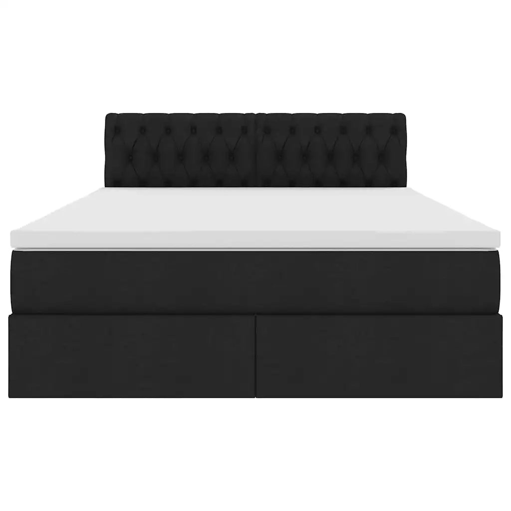 Letto con contenitore e materasso Nero 140 x 190 cm 3370571