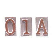Numero civico 7 in terracotta 5x9 cm