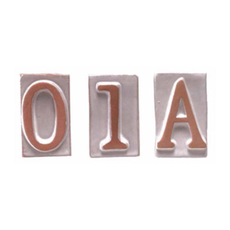 Numero civico 7 in terracotta 5x9 cm