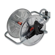 Agrati AG130 Avvolgitubo Murale Girevole Acciaio Zincato 50 m 1-2'' con Staffa Viti Tasselli e 2 Innesti Rapidi