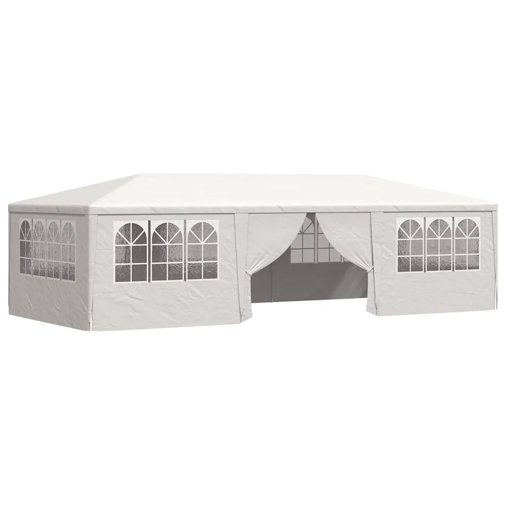 Gazebo | Pergolato Professionale con Pareti 4x9 m Bianco 90 g/m2