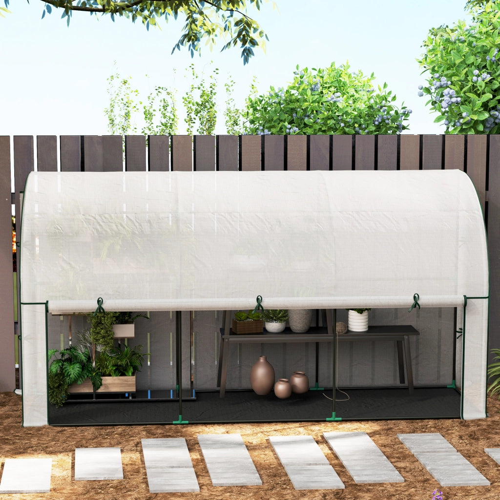 Serra con porta avvolgibile, serra invernale in alluminio realizzata in acciaio, serra per balcone, giardino, serra per pomodori con protezione UV